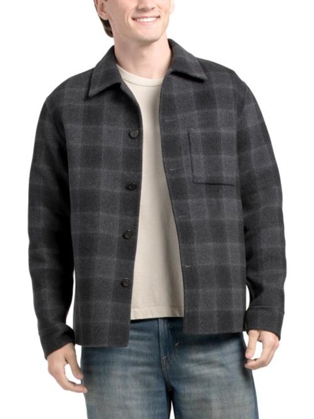 THEORY Virgin Wool And Cashmere Blend Double Faced Overshirt